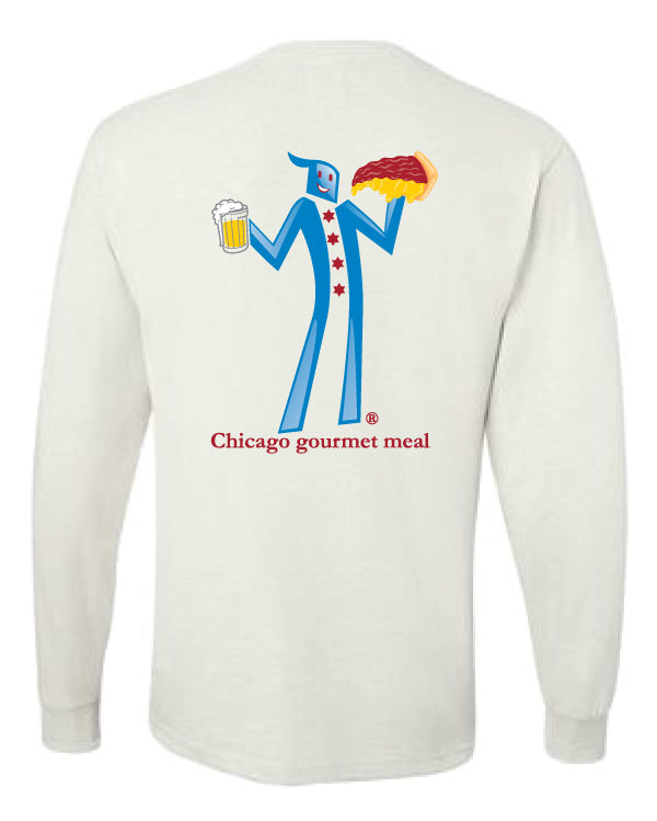 "Chicago Gourmet Meal" (Pizza) Long Sleeve Tee